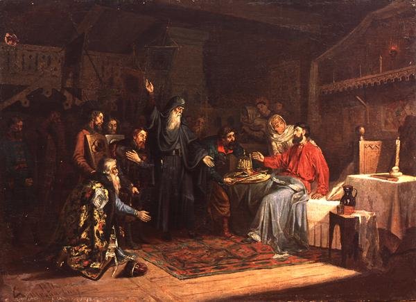 Zaproszenie księcia Poszarskiego do poprowadzenia wyzwolenia Moskwy od Polaków w 1616 r. autorstwa A. Shvaykevich