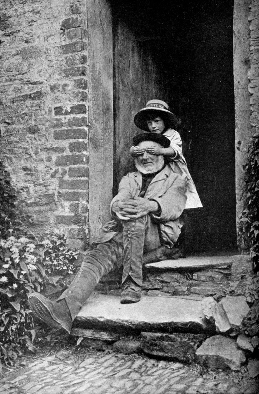 Dziecko z dziadkiem, Anglia, ok. 1922. autorstwa A. W. Cutler