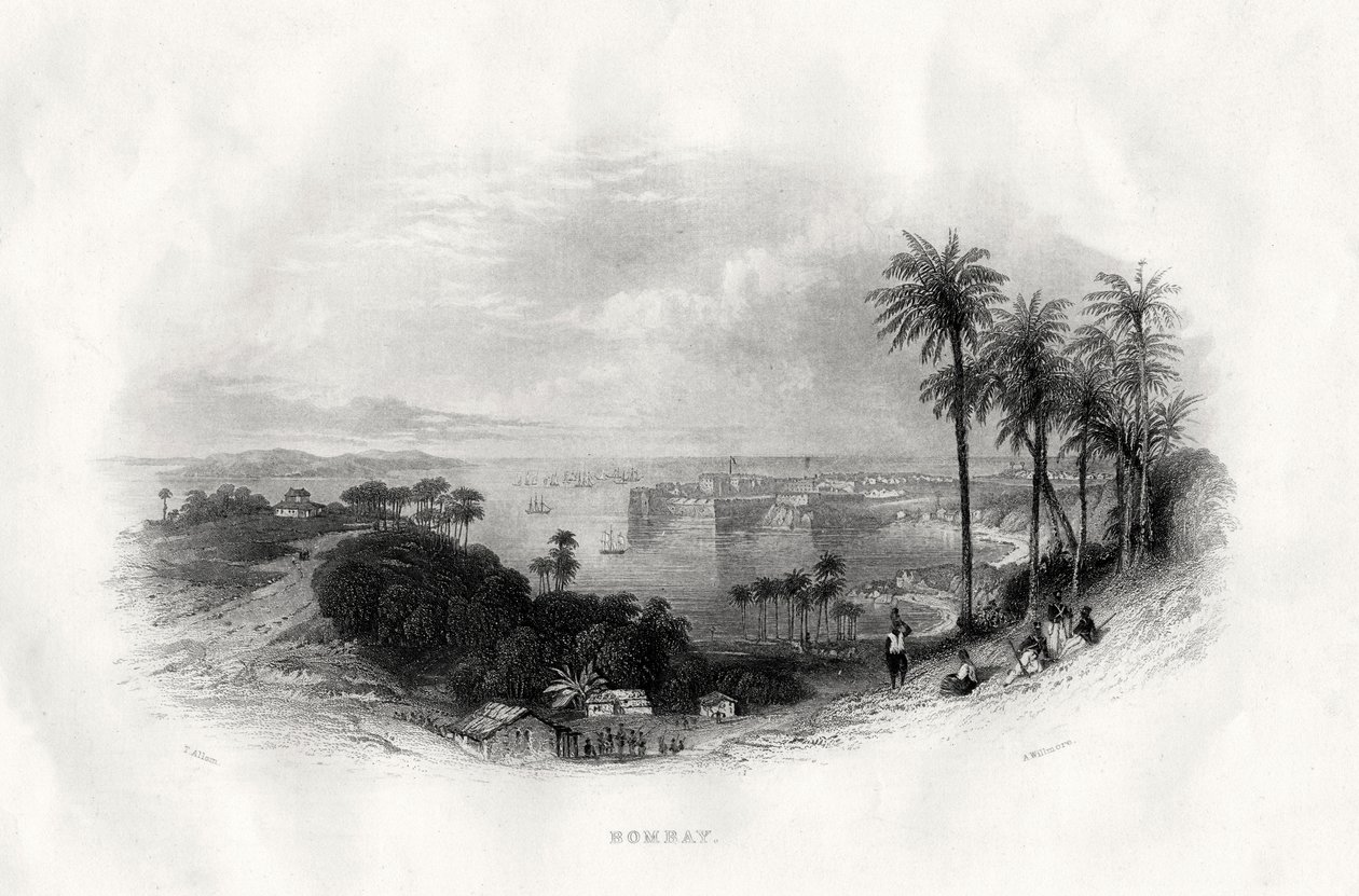 Bombaj, Indie, 1860 autorstwa A. Willmore