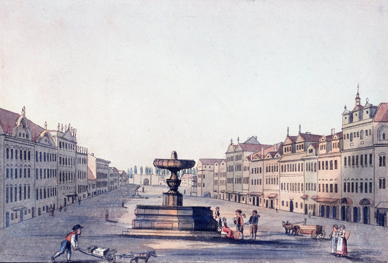 Targ koni, ok.1810 autorstwa A. and Berka, Johann Gustav