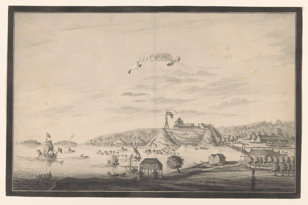 Widok Jepara Japara (tytuł na obiekcie) autorstwa A. de Nelly (possibly)
