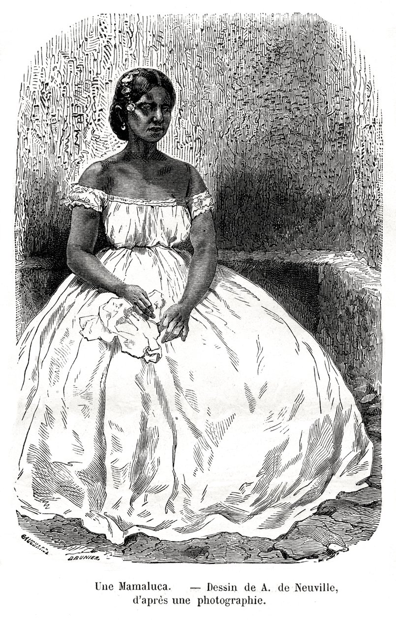 Une Mamaluca, Brazil, 19th century. autorstwa A. de Neuville