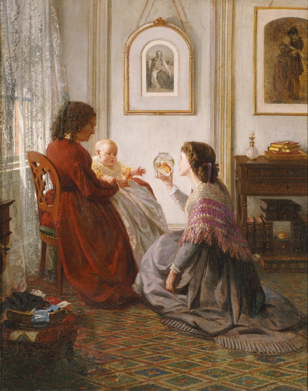 Rodzina Shattuck, z babcią, matką i dzieckiem, 1865 autorstwa Aaron Draper Shattuck