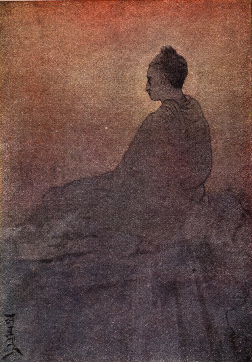 Zwycięstwo Buddy, frontyspis z „Mity hinduistów i buddystów” Siostry Nivedity i Anandy Coomaraswamy autorstwa Abanindranath Tagore