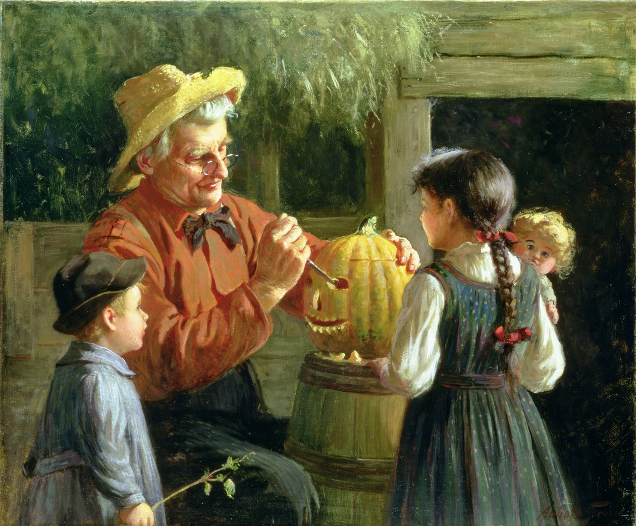 Jack-o-Lantern (olej na płótnie) autorstwa Abbott Fuller Graves
