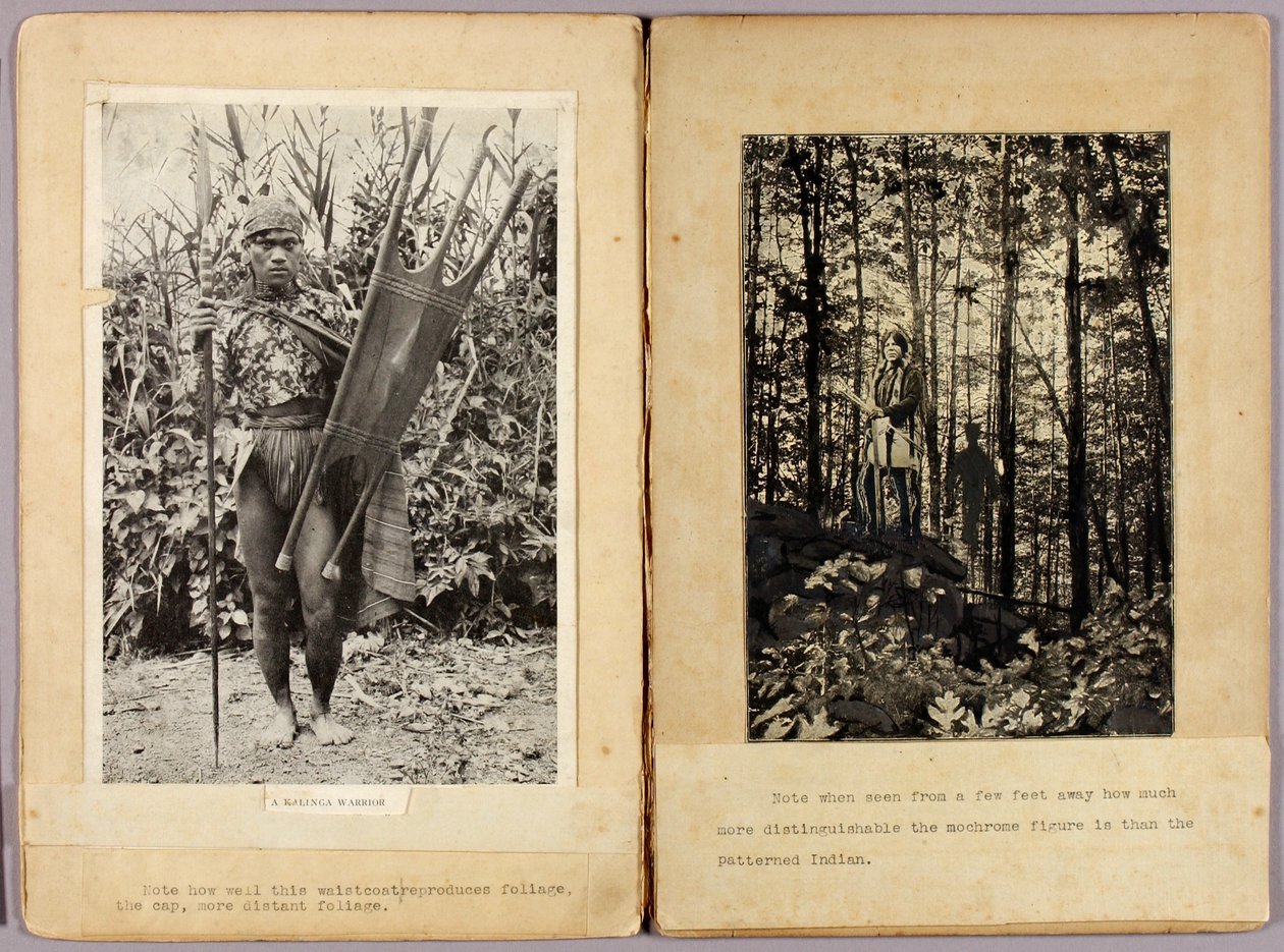 Kalinga Warriors and N. American Indians, folder do książki Concealing Coloration in the Animal Kingdom autorstwa Abbott Handerson Thayer