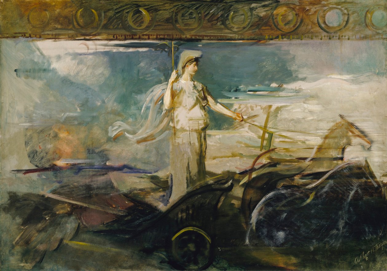 Minerwa w rydwanie autorstwa Abbott Handerson Thayer