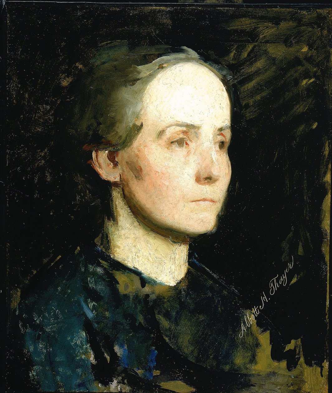 Portret kobiety (panna Gertrude Bloede) autorstwa Abbott Handerson Thayer