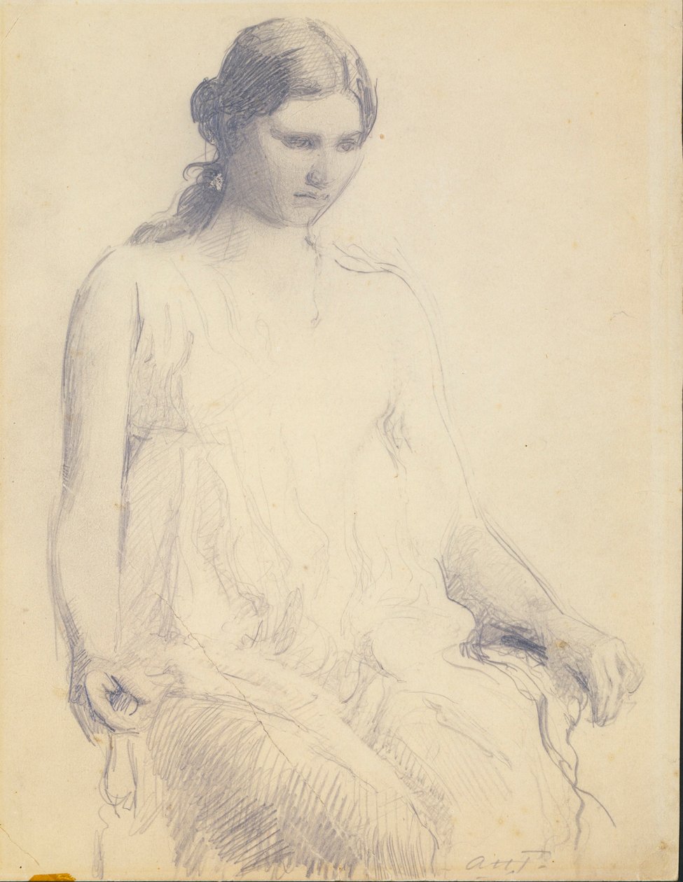Studium młodej kobiety autorstwa Abbott Handerson Thayer