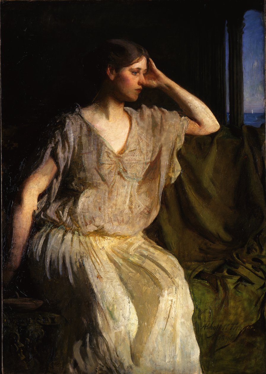 Kobieta w greckiej sukni, ok. 1894 r. autorstwa Abbott Handerson Thayer