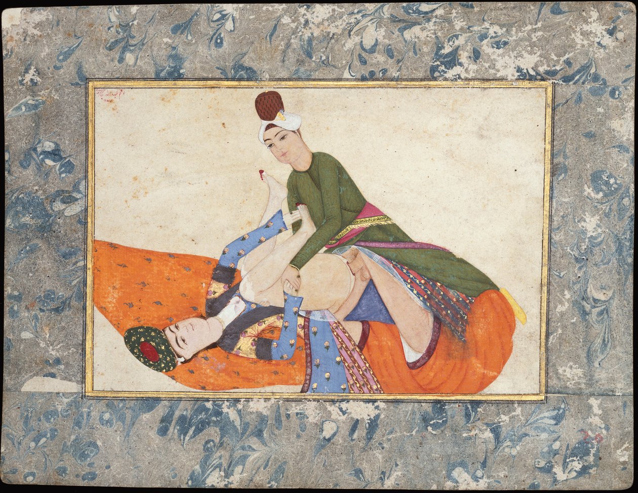 Scena erotyczna, 1744-45 autorstwa Abdullah Bukhari