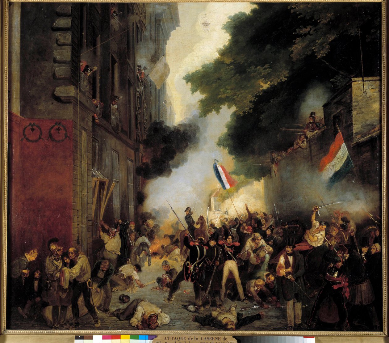 Odcinek Rewolucji 1830, Dzień Lipca: Atak na koszary na Babylon Street 29 lipca autorstwa Abel Lordon