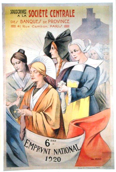 Plakat reklamujący szóstą pożyczkę krajową autorstwa Abel Mignon