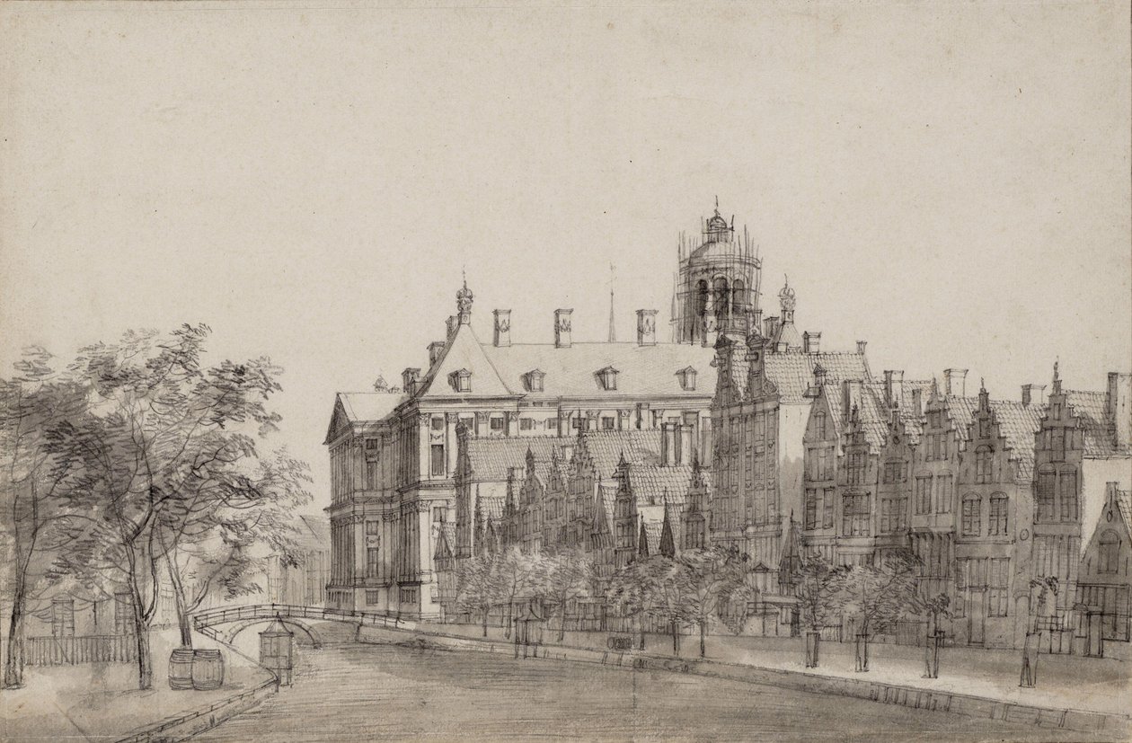 Nieuwezijds Voorburgwal, Amsterdam autorstwa Jan Abrahamsz. Beerstraten