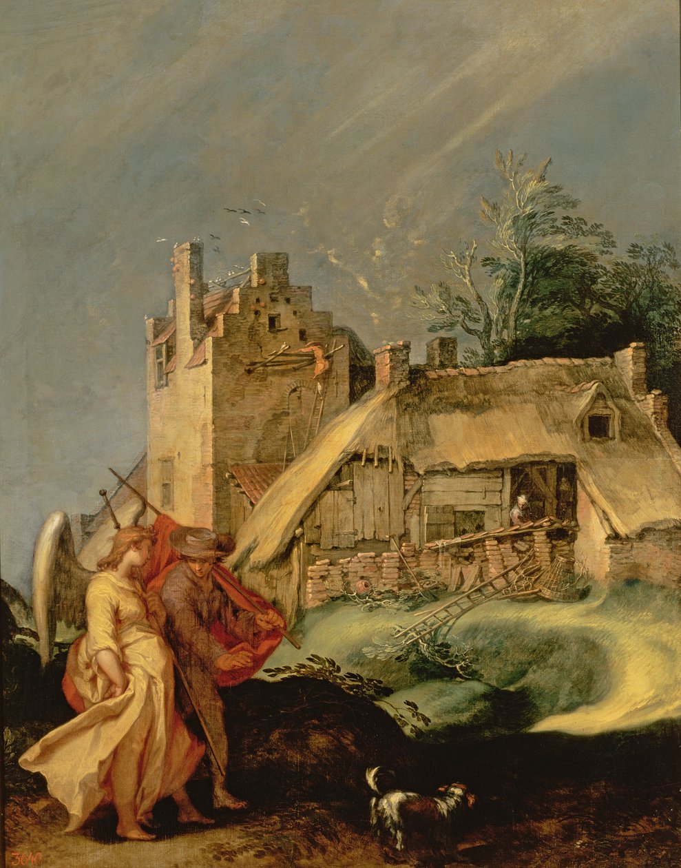 Krajobraz z Tobiaszem i Aniołem, 1610-15 autorstwa Abraham Bloemaert