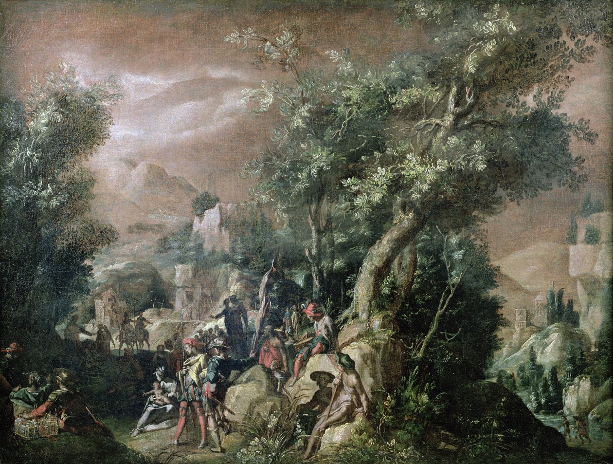 Głoszenie św. Jana Chrzciciela autorstwa Abraham Bloemaert