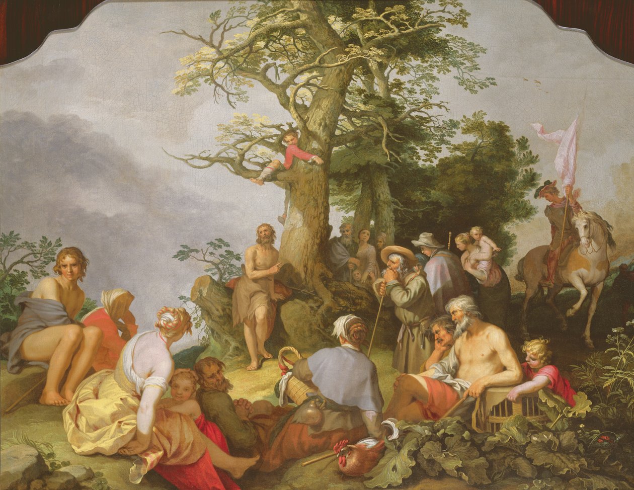 Głoszenie św. Jana Chrzciciela autorstwa Abraham Bloemaert