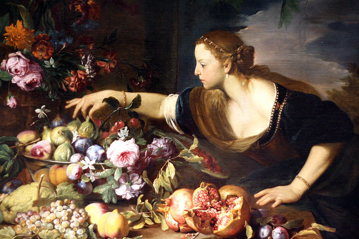 Kobieta chwytająca owoce autorstwa Abraham Brueghel