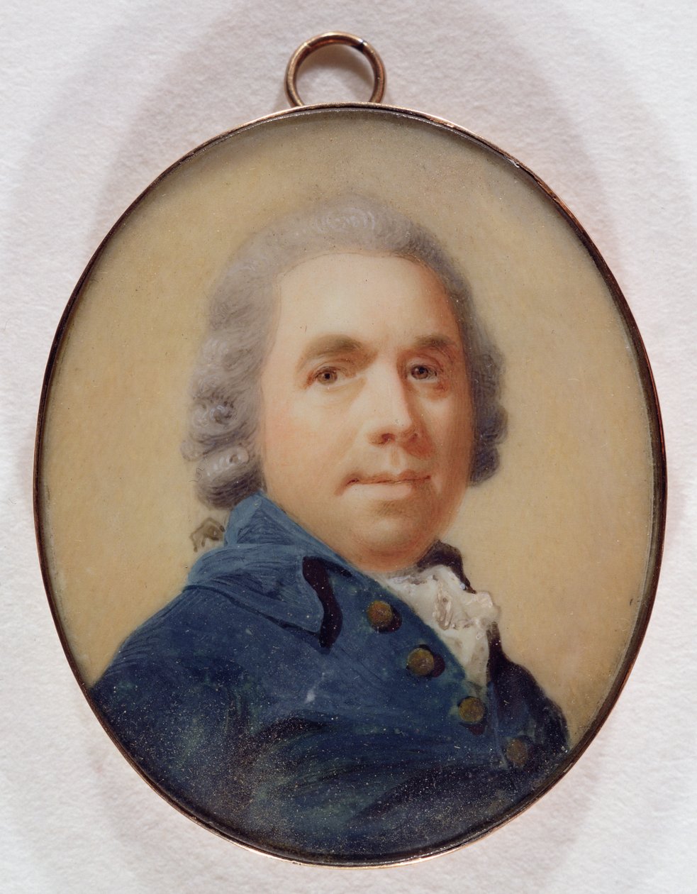 Portret dżentelmena (wc i gwasz na kości słoniowej) autorstwa Abraham Daniel