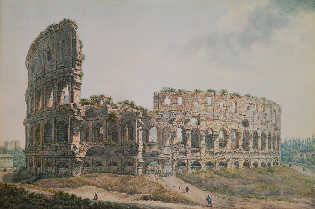 Koloseum, Rzym autorstwa Abraham Louis Rudolph Ducros