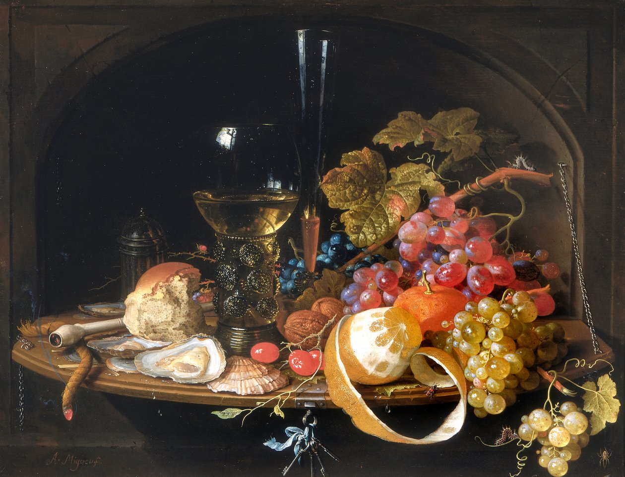 Martwa natura autorstwa Abraham Mignon
