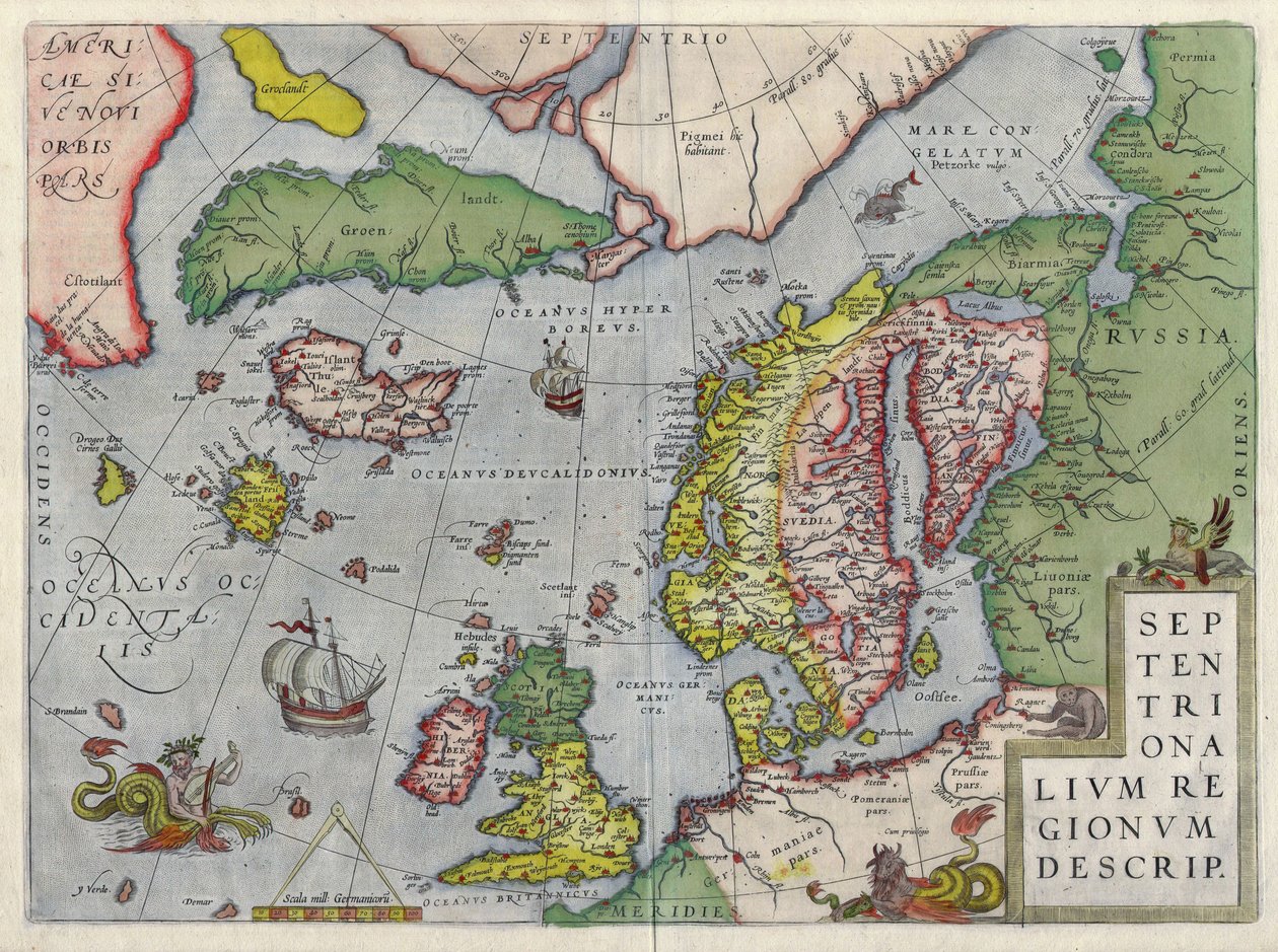 Regiony północne autorstwa Abraham Ortelius