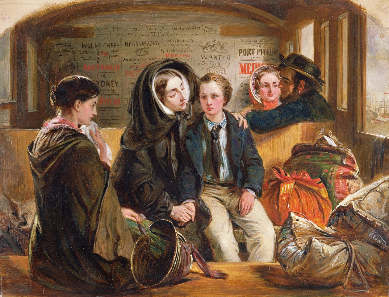 Druga klasa - Rozstanie Tak rozstajemy się bogaci w smutek, pożegnanie biednych, 1855 autorstwa Abraham Solomon