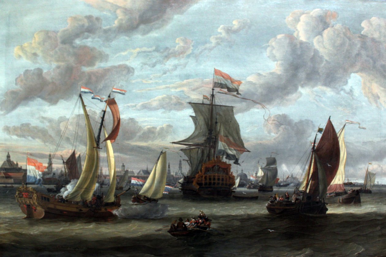 Widok Amsterdamu z Ij autorstwa Abraham Storck
