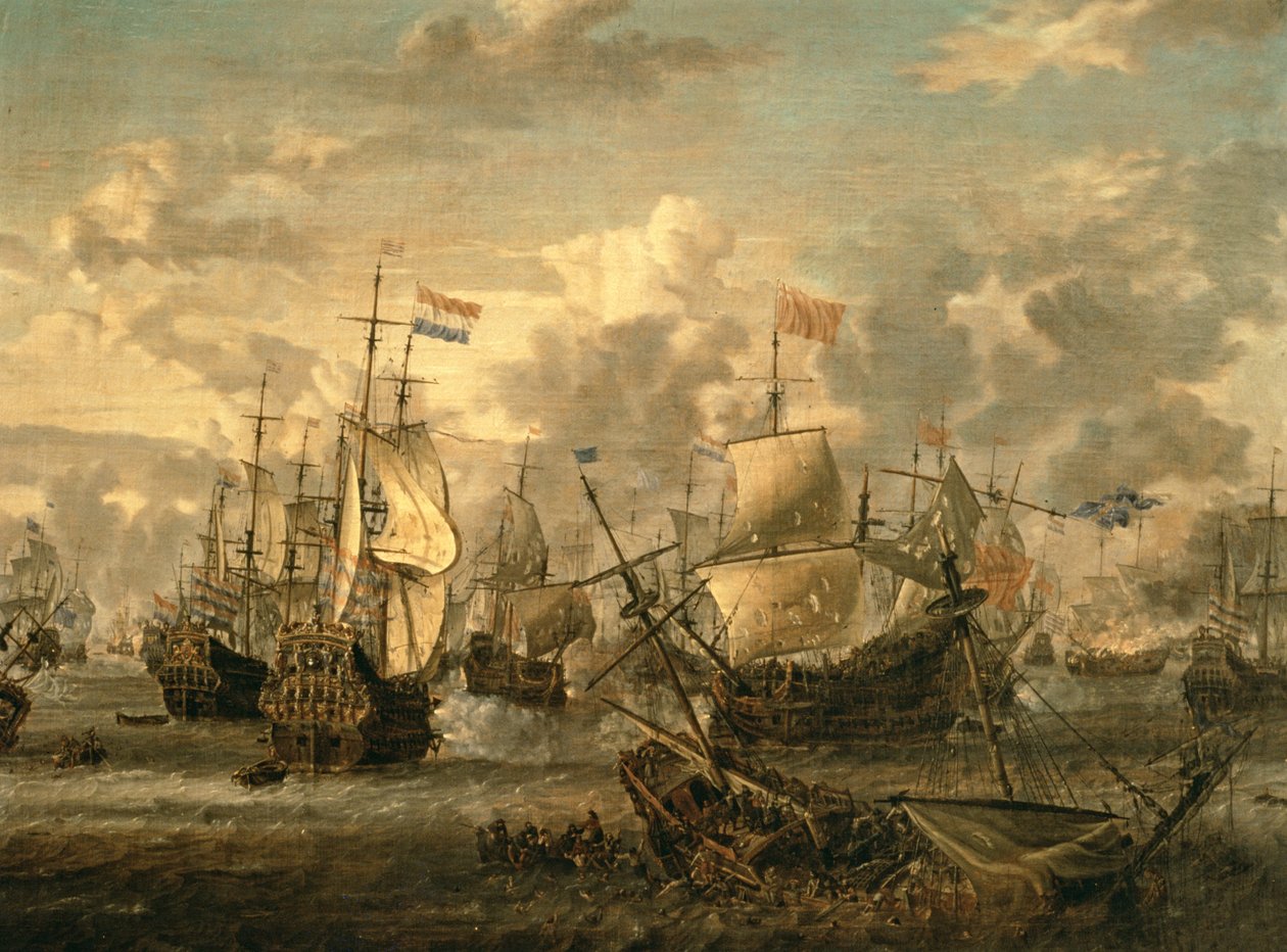 Epizod bitwy czterodniowej, 1-4 czerwca 1666 r. autorstwa Abraham Storck