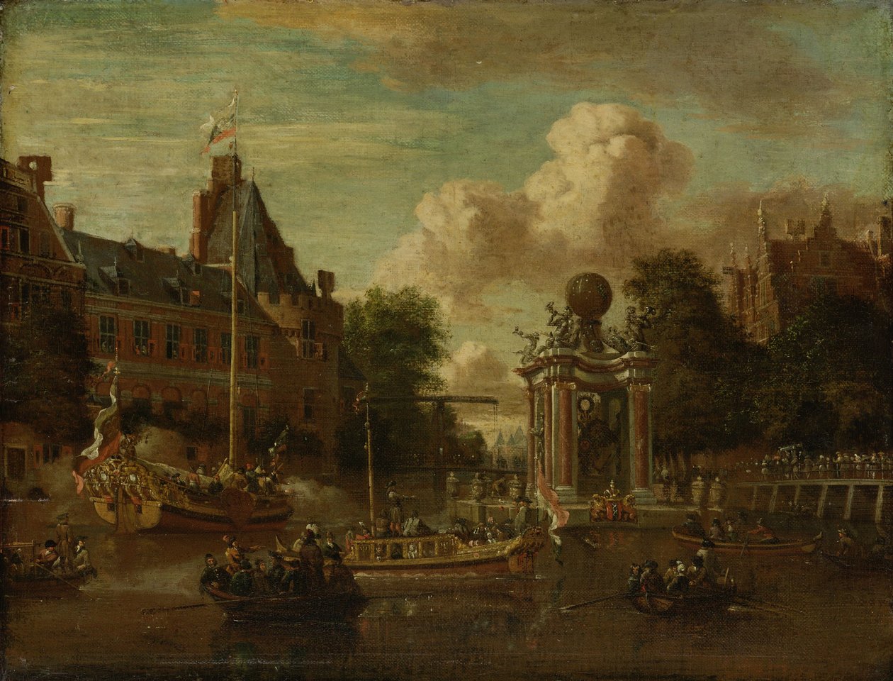 Przybycie ambasady rosyjskiej w Amsterdamie, 29 sierpnia 1697 autorstwa Abraham Storck