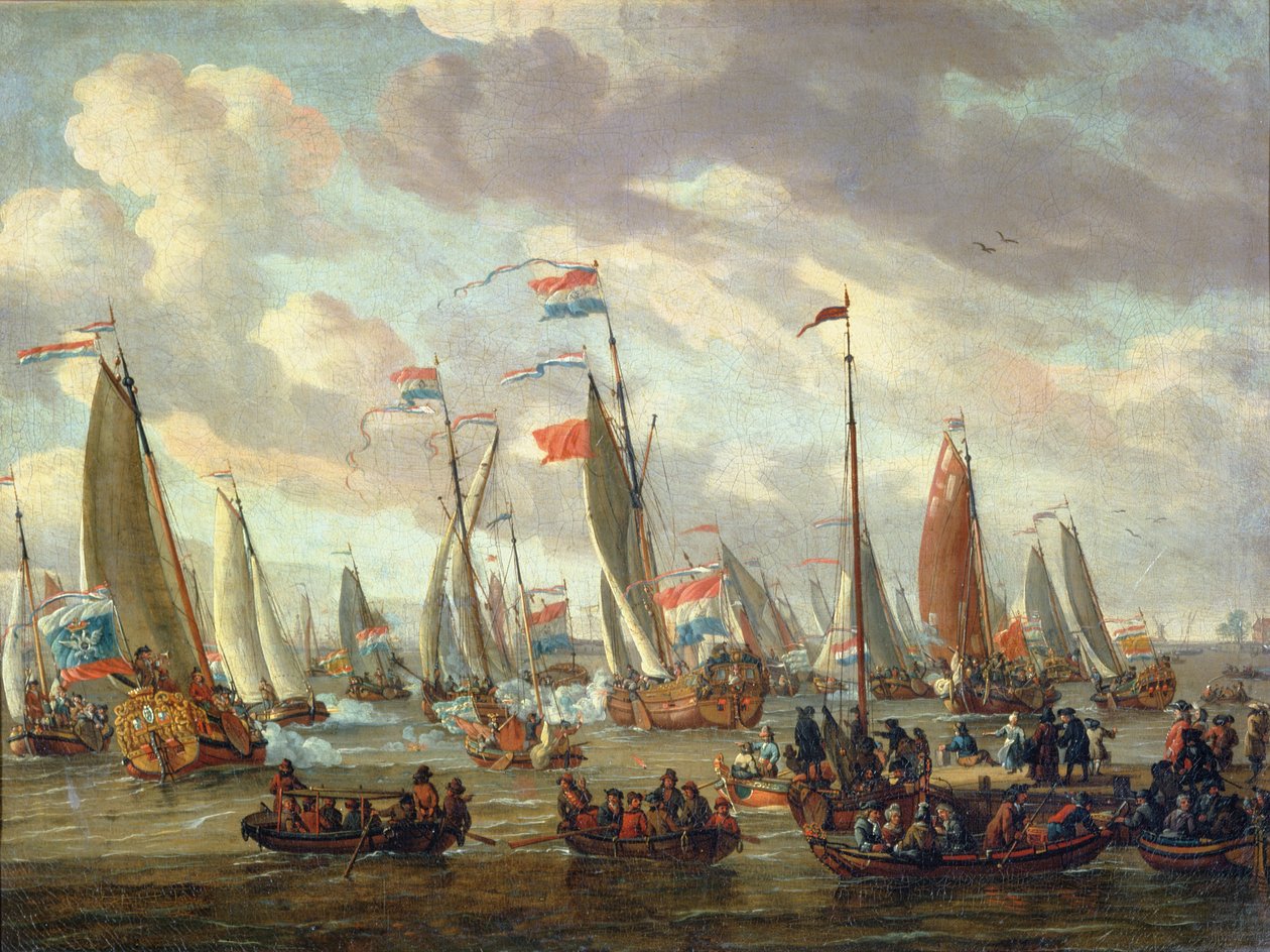 Car Piotr I (1672-1725) z wizytą w Anglii w styczniu 1698 r. autorstwa Abraham Storck