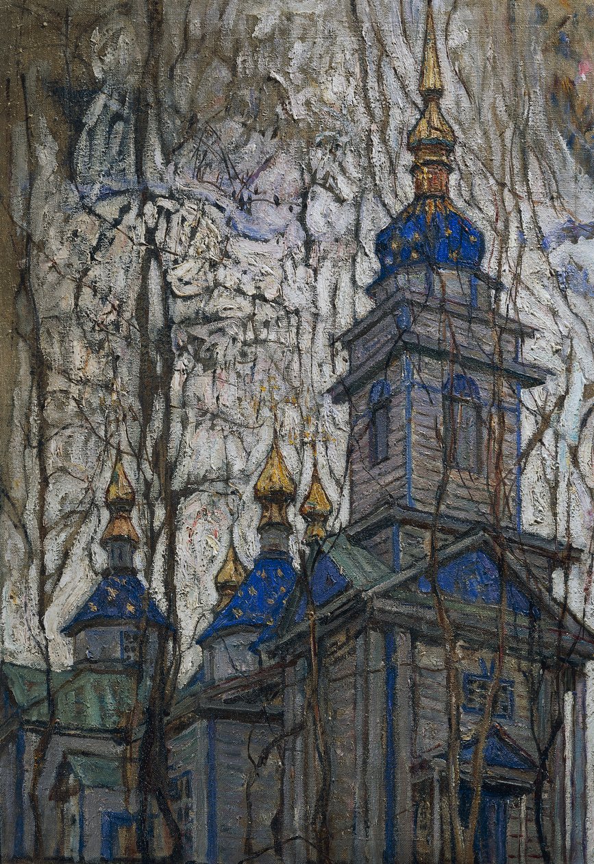 Drewniany kościół autorstwa Abraham Anshelovich Manievich