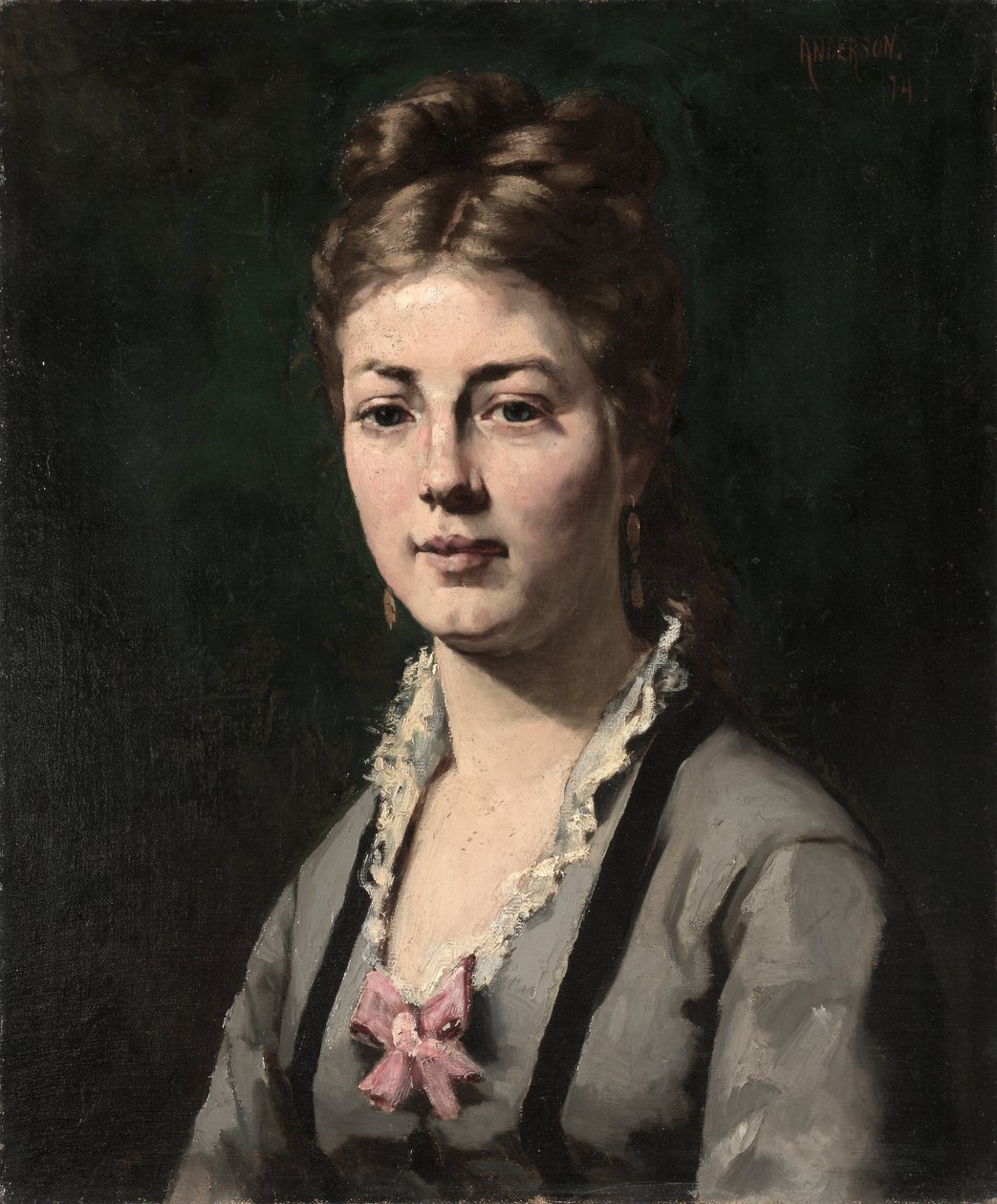 Portret kobiety autorstwa Abraham Archibald Anderson