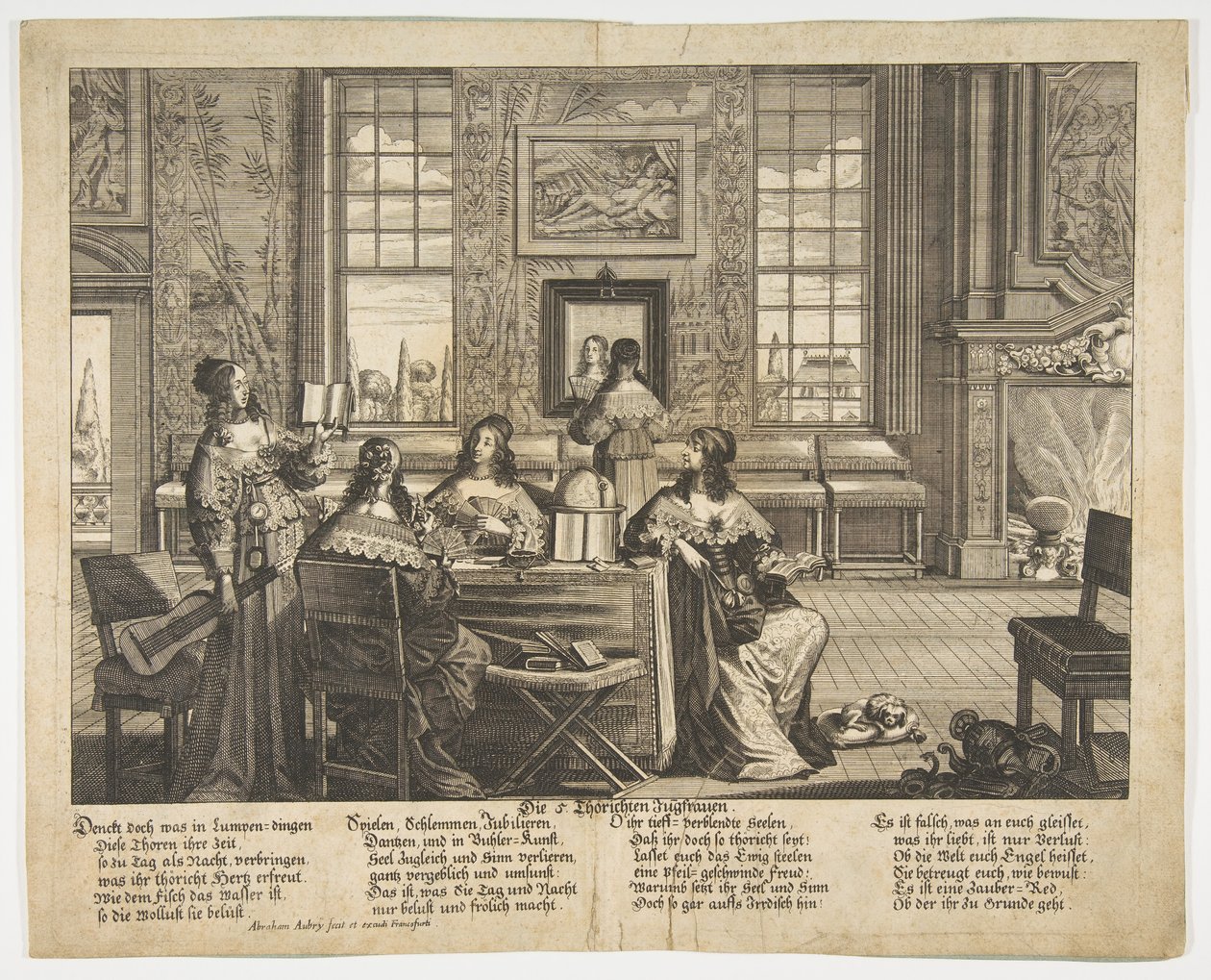 Rozmowa głupich dziewic, połowa do końca XVII wieku. autorstwa Abraham Aubry