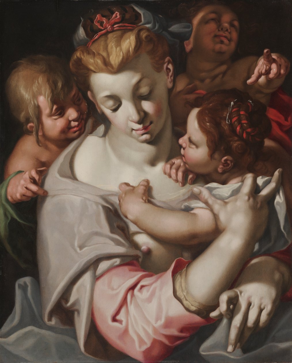 Dobroczynność, ok. 1590 (olej na drewnie) autorstwa Abraham Bloemaert