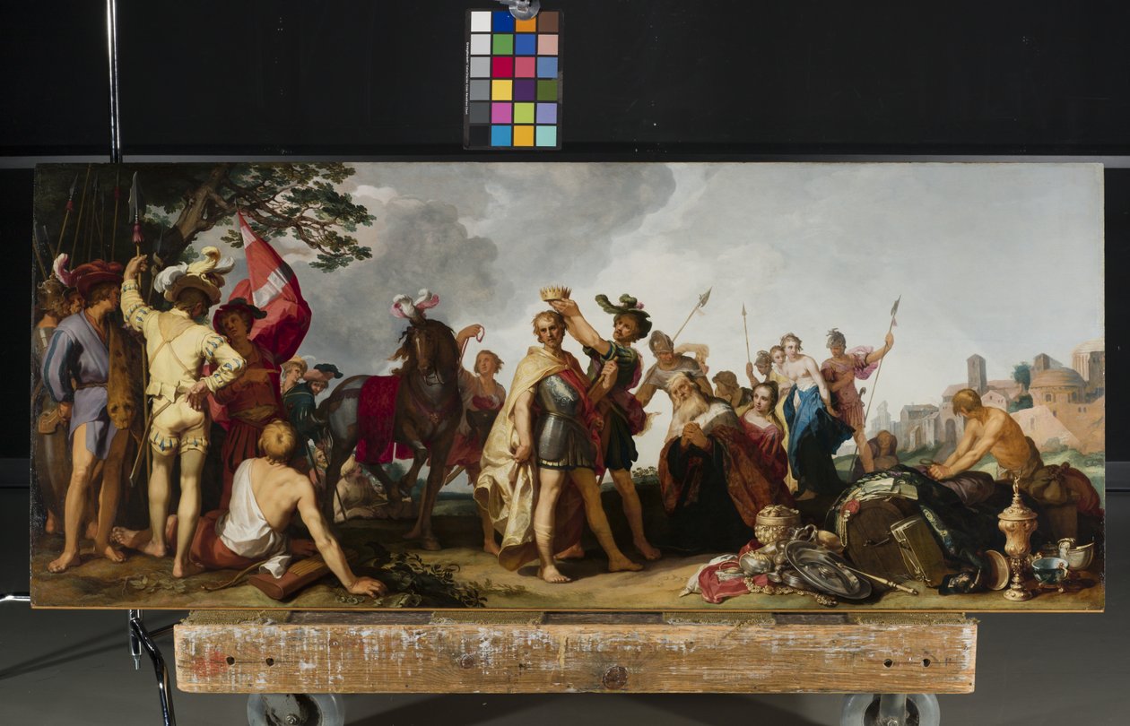 Scena koronacyjna (olej na drewnie) autorstwa Abraham Bloemaert