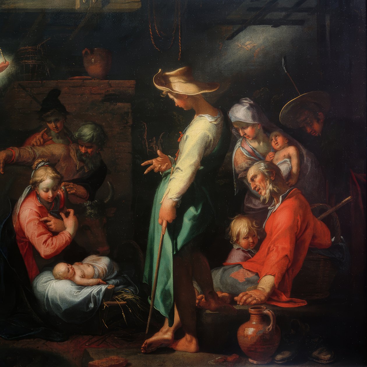 Adoracja pasterzy autorstwa Abraham Bloemaert