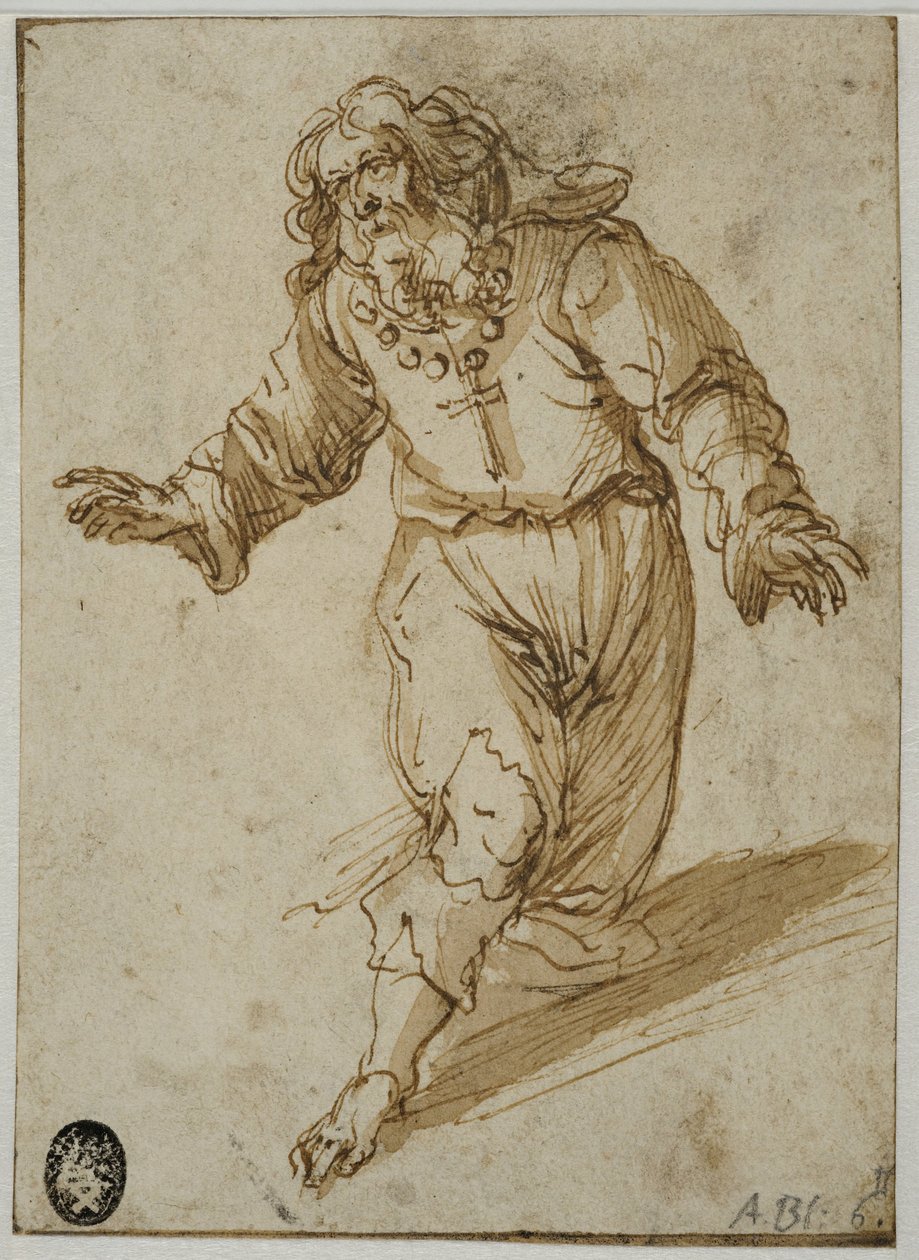Klęczący mężczyzna autorstwa Abraham Bloemaert