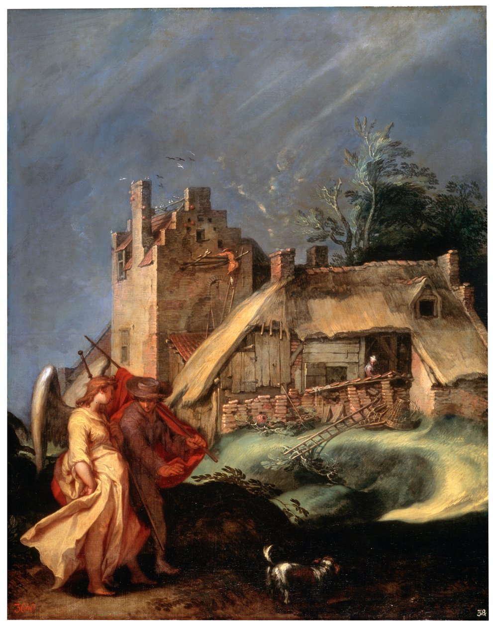 Krajobraz z Tobiaszem i Aniołem, c1610-c1615 autorstwa Abraham Bloemaert