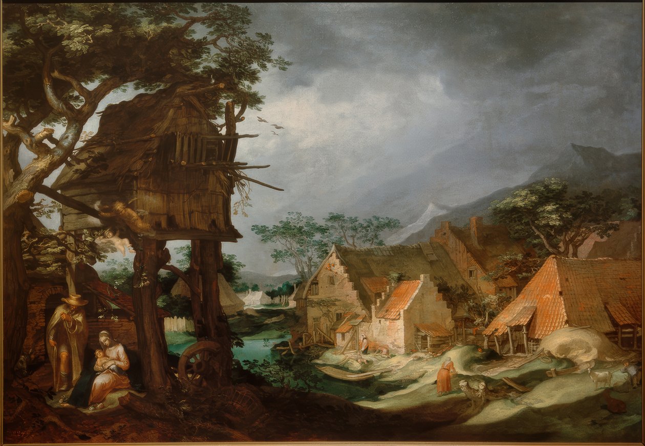 Krajobraz z odpoczynkiem w biegu autorstwa Abraham Bloemaert