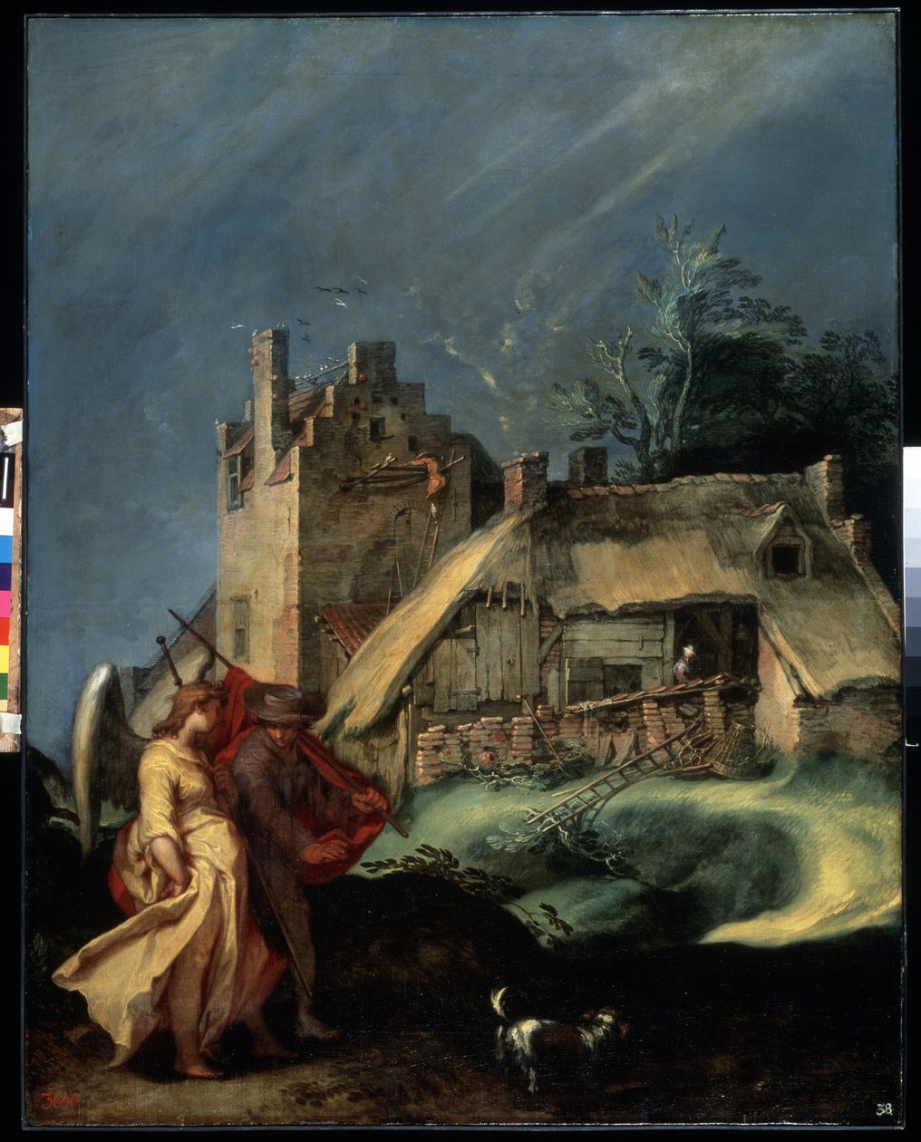 ""Młody Tobiasz i Anioł (Archanioł Rafael)"" (Pejzaż z Tobiaszem i Aniołem) Obraz Abrahama Bloemaerta (1566-1651) 1610-1615 Wymiary 139x107,5 cm Ermitaż, Sankt Petersburg (Petersburg) autorstwa Abraham Bloemaert