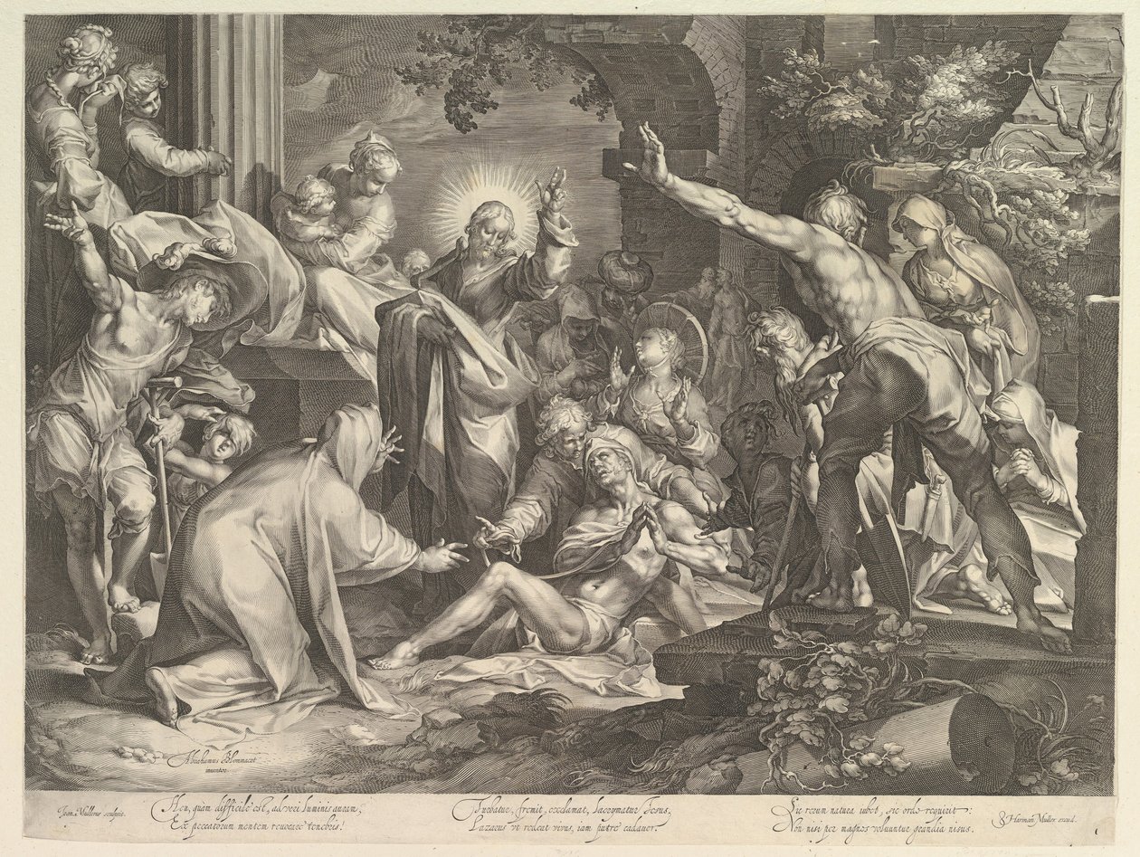 Wskrzeszenie Łazarza, ca. 1600. autorstwa Abraham Bloemaert
