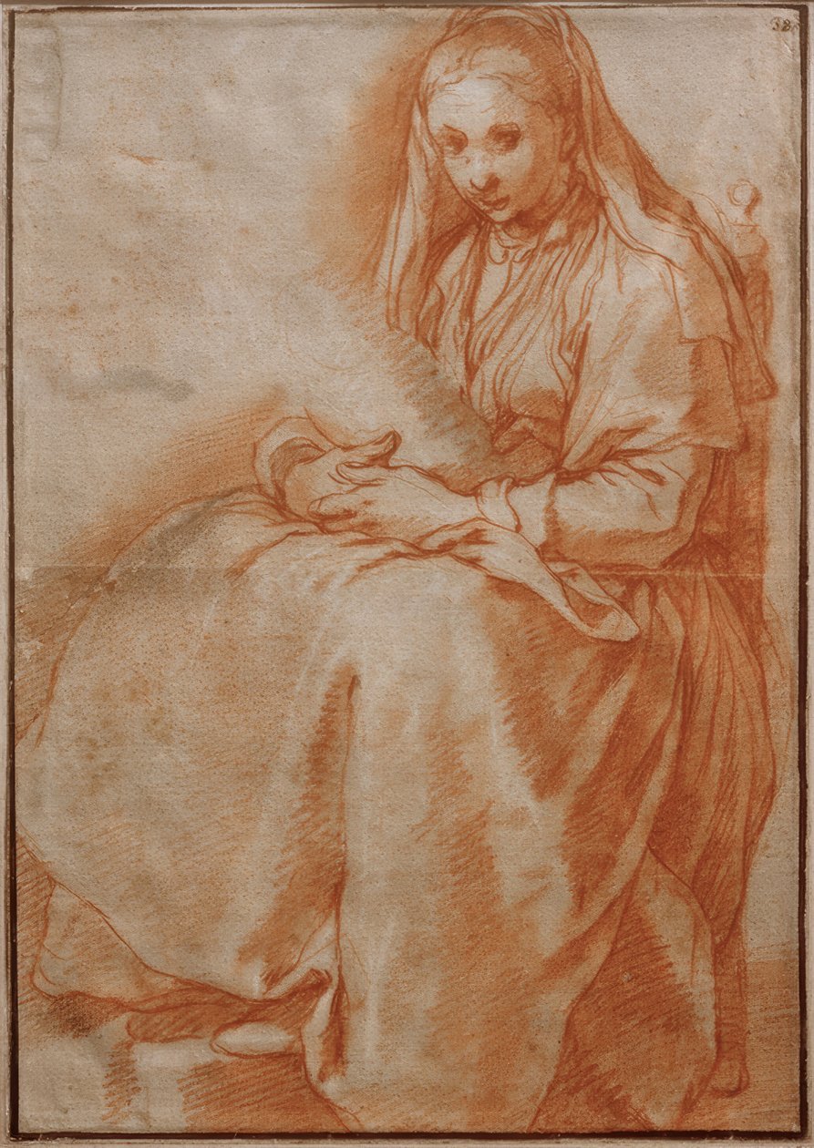 Siedząca kobieta z dzieckiem autorstwa Abraham Bloemaert