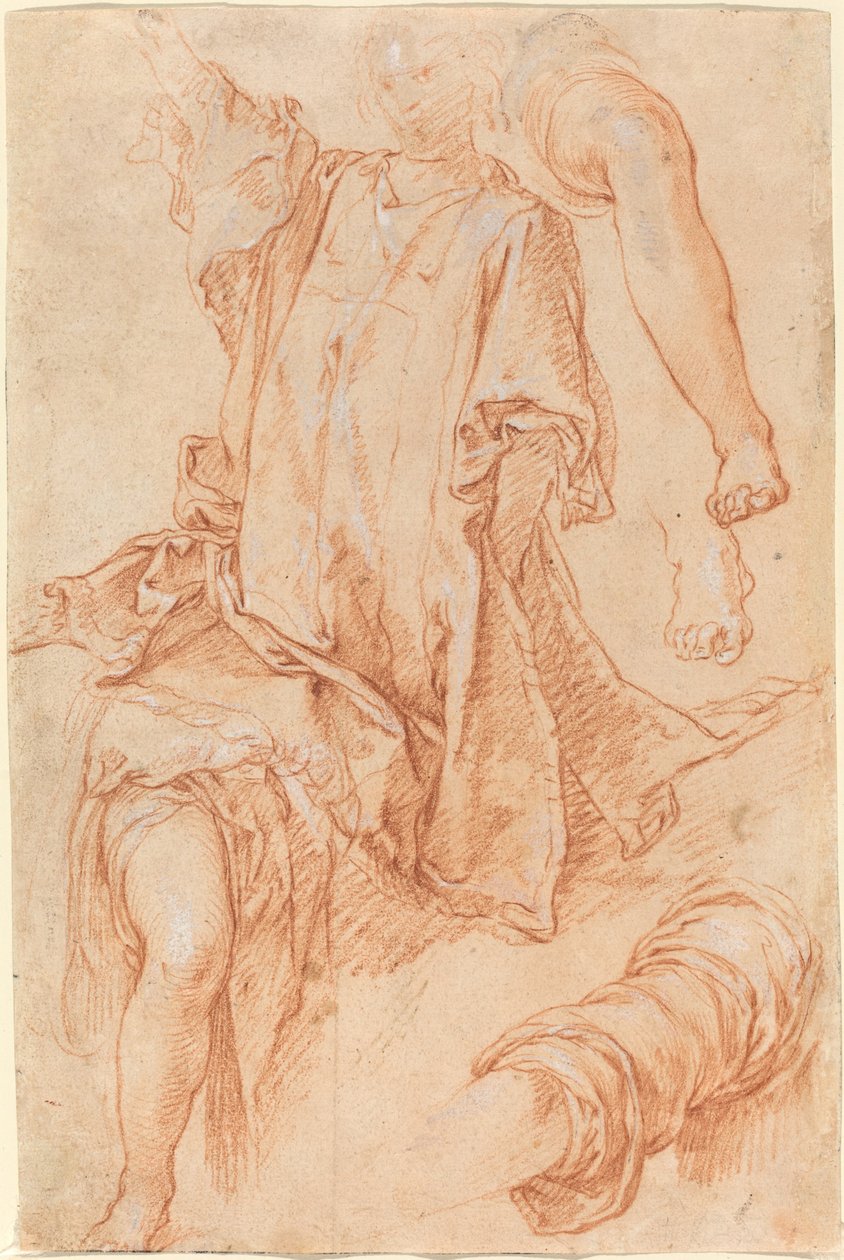 Studia Nóg i Draperii [recto] autorstwa Abraham Bloemaert