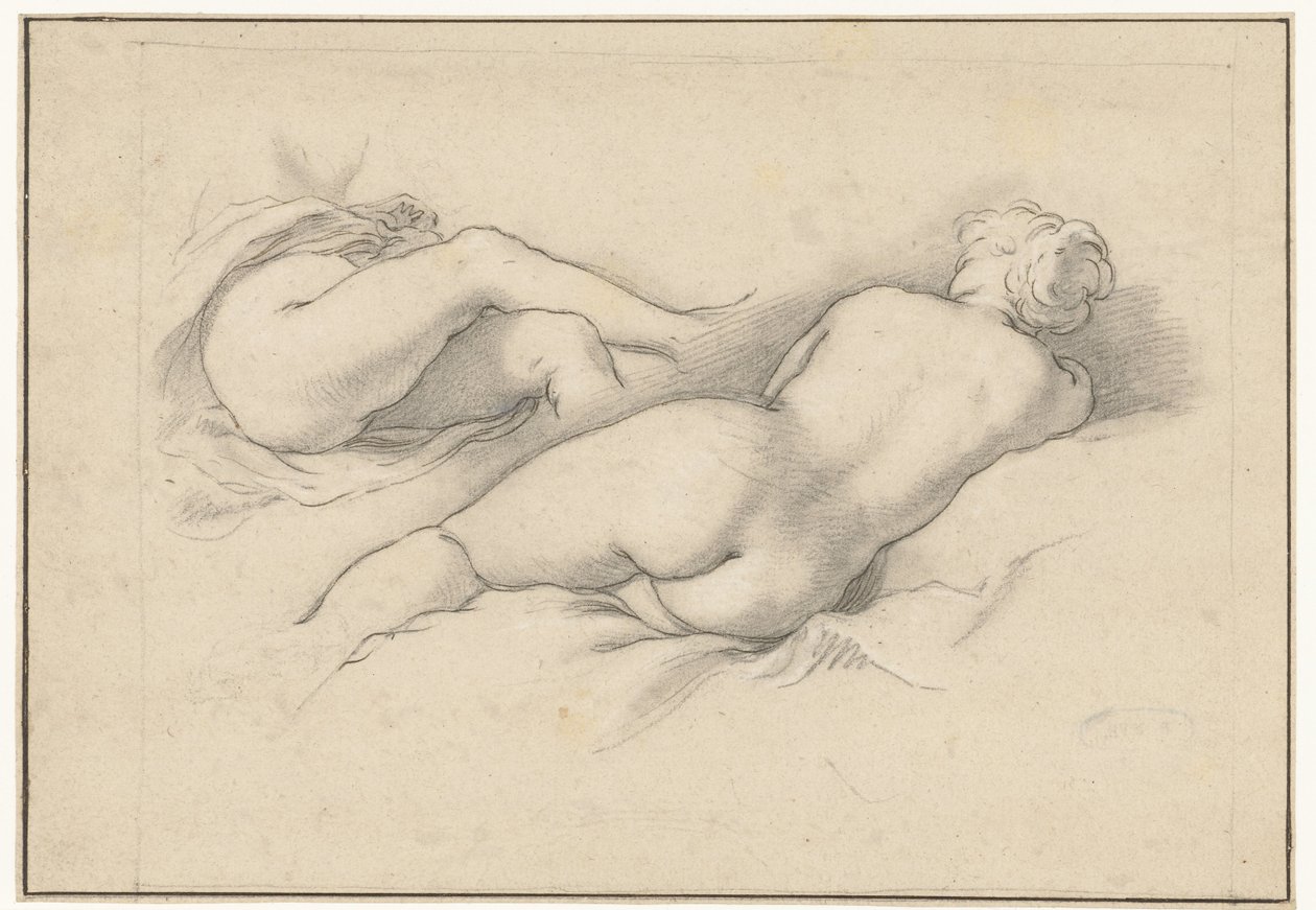 Studia leżącej nagiej kobiety autorstwa Abraham Bloemaert
