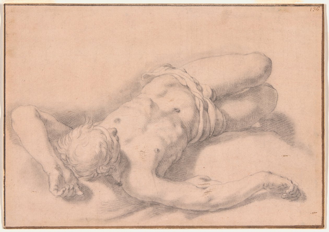 Studium nagiego mężczyzny autorstwa Abraham Bloemaert