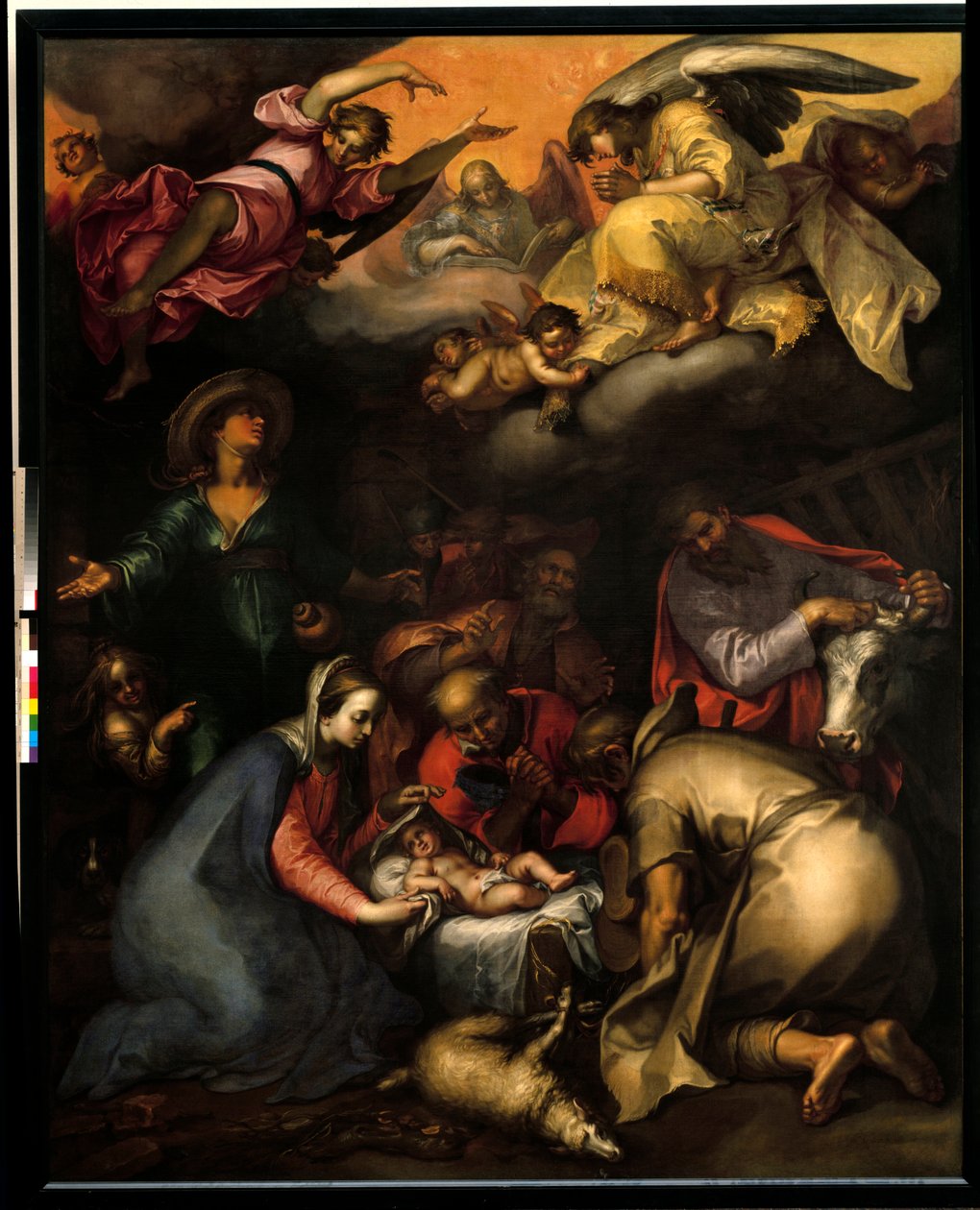 Adoracja pasterzy Obraz Abrahama Bloemaerta (1564-1651) 1612 nd. 2,87x2,29 m Paryż, Musee du Louvre autorstwa Abraham Bloemaert