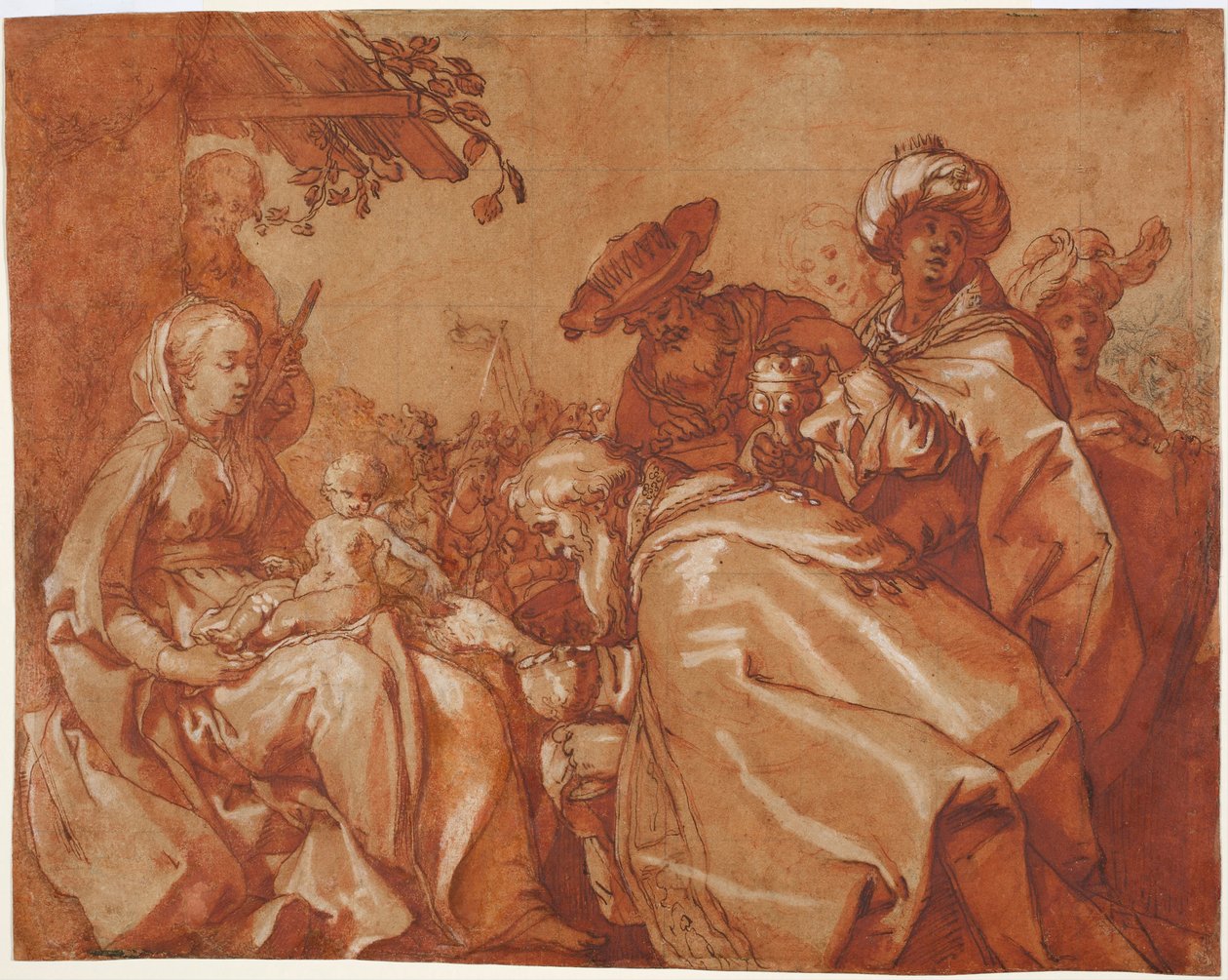 Pokłon Trzech Króli, 1624 autorstwa Abraham Bloemaert