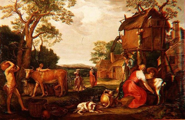 Wypędzenie Hagar i Ismaela autorstwa Abraham Bloemaert