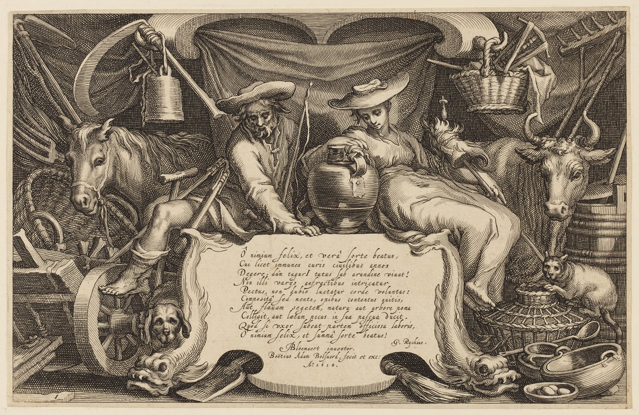 Strona tytułowa, „Seria Dom na farmie i krajobraz” autorstwa Abraham Bloemaert